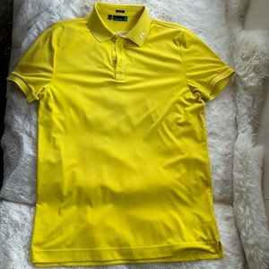 Bright yellow J. Lindeberg golf polo L